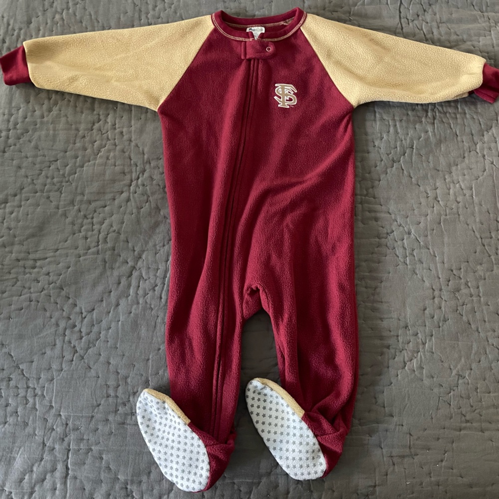 Pro Edge FLORIDA STATE UNIVERSITY FSU Footie Pajamas Fleece Zip 24 Months Unisex
